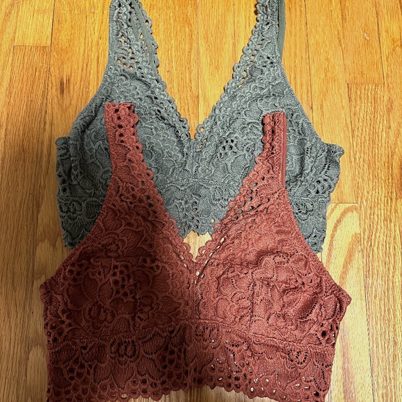 2 Aerie Boho Lace Bralettes - Picture 1 of 5